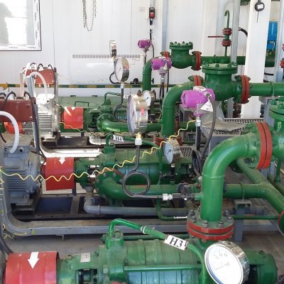 Block pumping station for drinking water