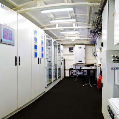 The control room for a gas station